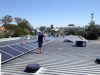 Roof top solar panel cleaning
